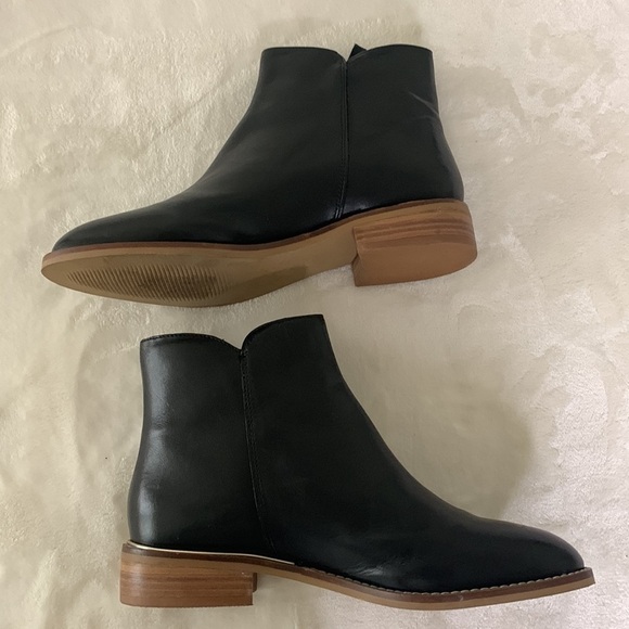 CREVO Ankle Boots Eileen Black Leather Classic Fall Staple, Size 6.5 - Picture 12 of 16
